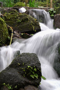 Scenic view of waterfall