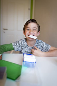 Portrait of smiling boy