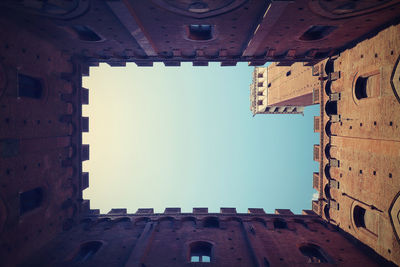 Low angle view of buildings against sky