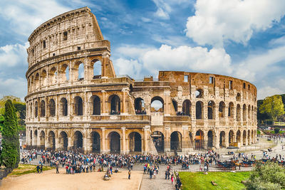 View of colosseum against the sky