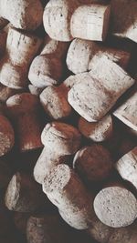 Full frame shot of wine corks