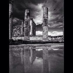 Old ruins against cloudy sky