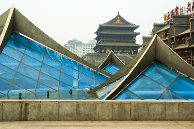 Low angle view of building against sky