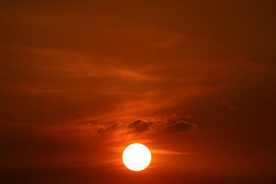 Scenic view of dramatic sky during sunset