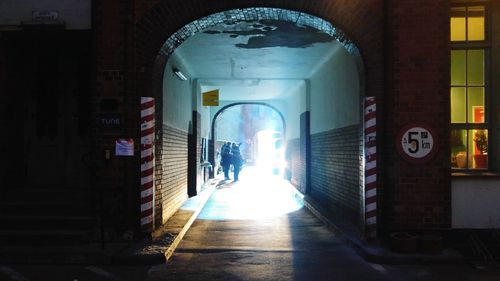 View of arched walkway