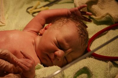 Close-up of baby sleeping