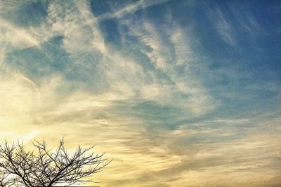 Low angle view of cloudy sky