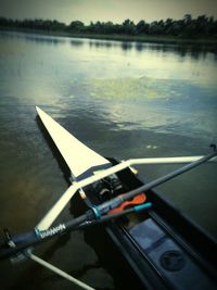 Close-up of cropped boat