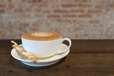 Close-up of coffee on table