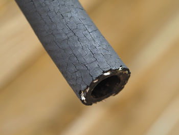 High angle view of black and bicycle