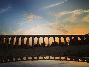 Sunset, ouse valley viaduct in west sussex, uk. 