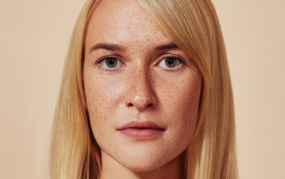 Close-up portrait of young woman