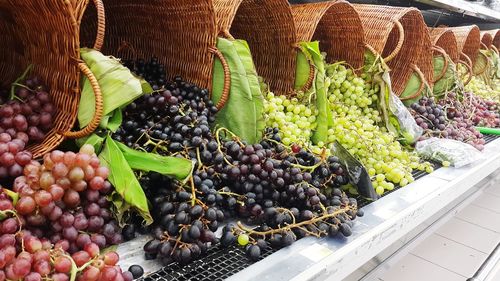Grapes in market for sale