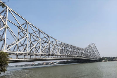 The howrah bridge and the river ganges, at calcutta, west bengal, india
