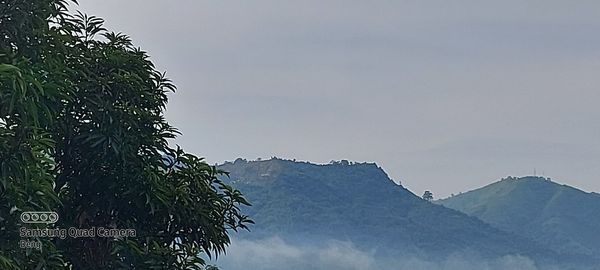 Low angle view of mountains against sky