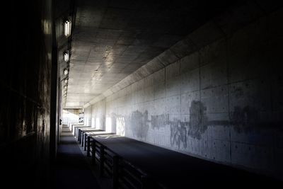 Empty corridor in building