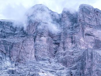 Scenic view of rocky mountains against sky