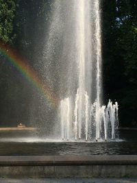 Scenic view of waterfall