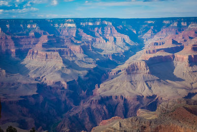 Aerial view of mountain range