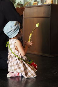 Girl holding ice cream