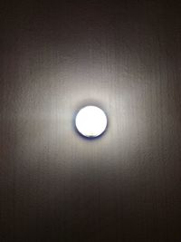 Illuminated light on ceiling