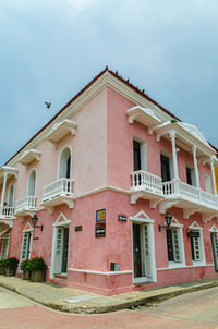 Exterior of old building against sky