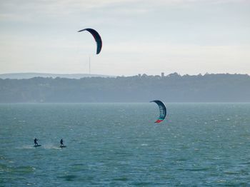 Sea sports, flying in the wind