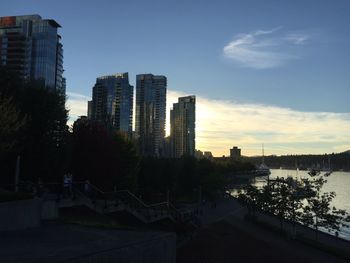 Buildings in city against sky