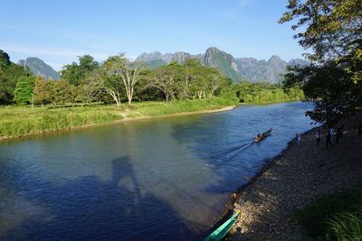 Scenic view of river against sky