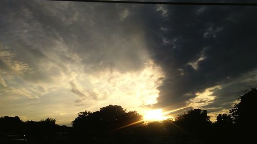 Silhouette of trees at sunset