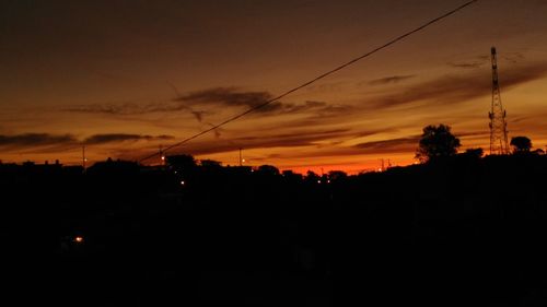 Silhouette of sky at sunset