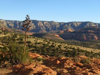 Scenic view of sedona mountains against sky