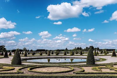 Scenic view of grass against sky