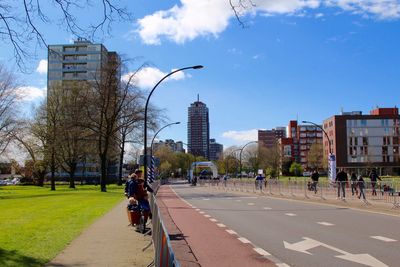 City street against sky