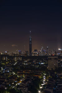 Kuala lumpur clear skyline with genting highland visible at the back. merdeka 118 is visible.