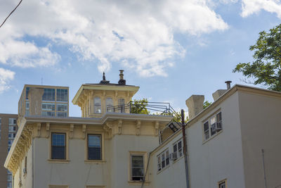 Low angle view of residential building against sky