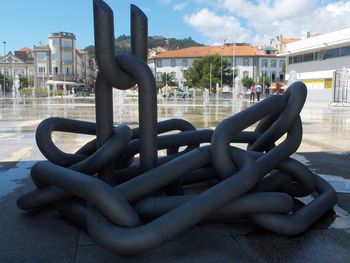 Close-up of sculpture in playground