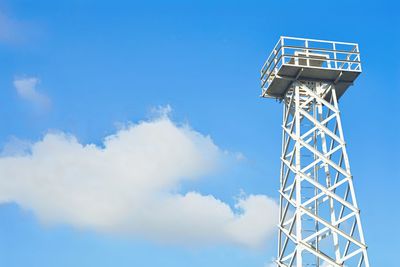 Low angle view of building against blue sky