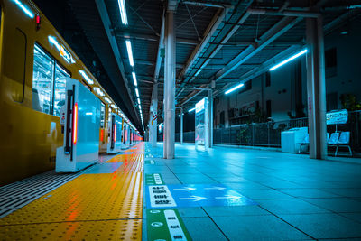 Illuminated underground walkway