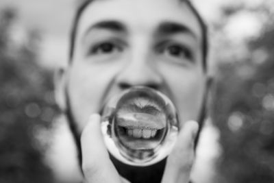 Close-up portrait of boy holding ice cream