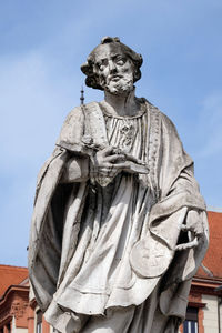 Saint francis xavier statue, plague column at main square of the city of maribor in slovenia