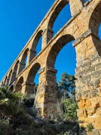 Arch bridge against clear sky