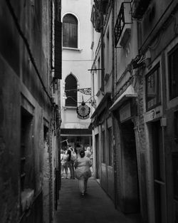 View of people on street