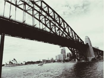 Low angle view of bridge over river