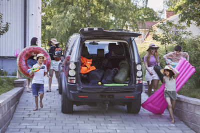 Family preparing for holiday