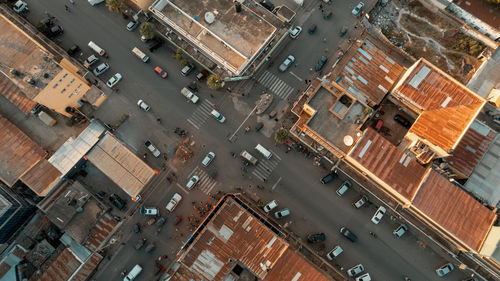 Aerial view of the arusha city, tanzania