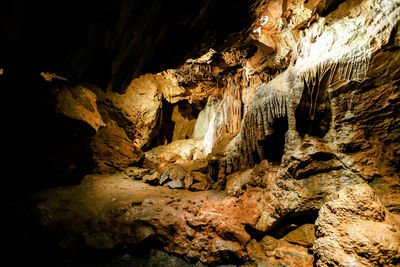 Rock formation in cave