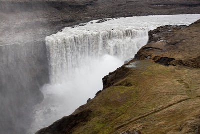 Scenic view of waterfall