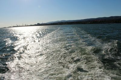 View of calm sea against sky