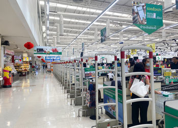 Group of people in shopping mall